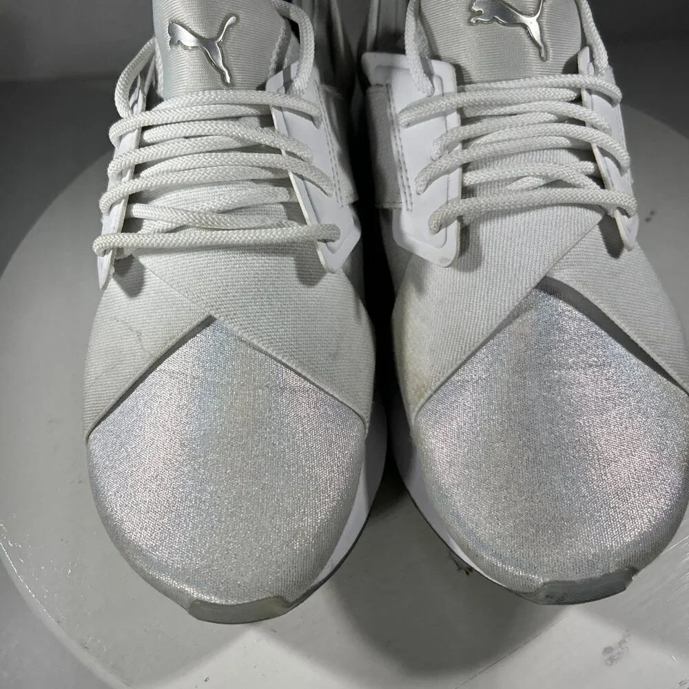 Puma Muse ICE Womens Running Shoes Size 8.5 White Sneakers Walking Gym Casual - Picture 4 of 12